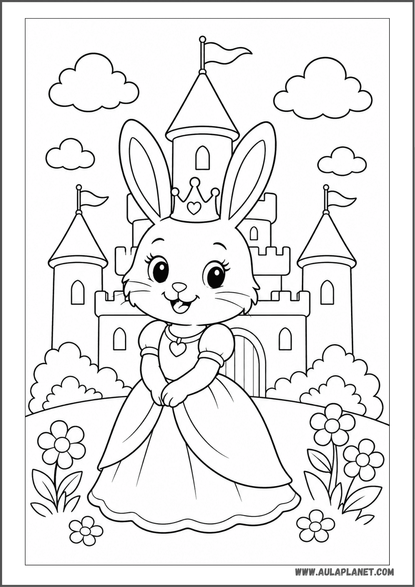 Princesa coneja en su castillo