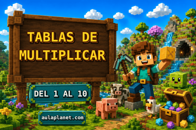 Tablas de Multiplicar de Minecraft para Imprimir