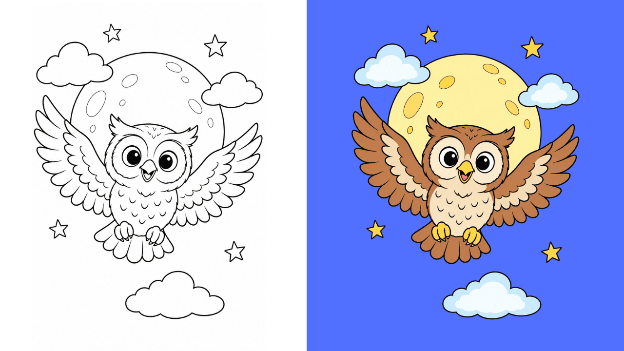 Dibujos de búhos para colorear e imprimir