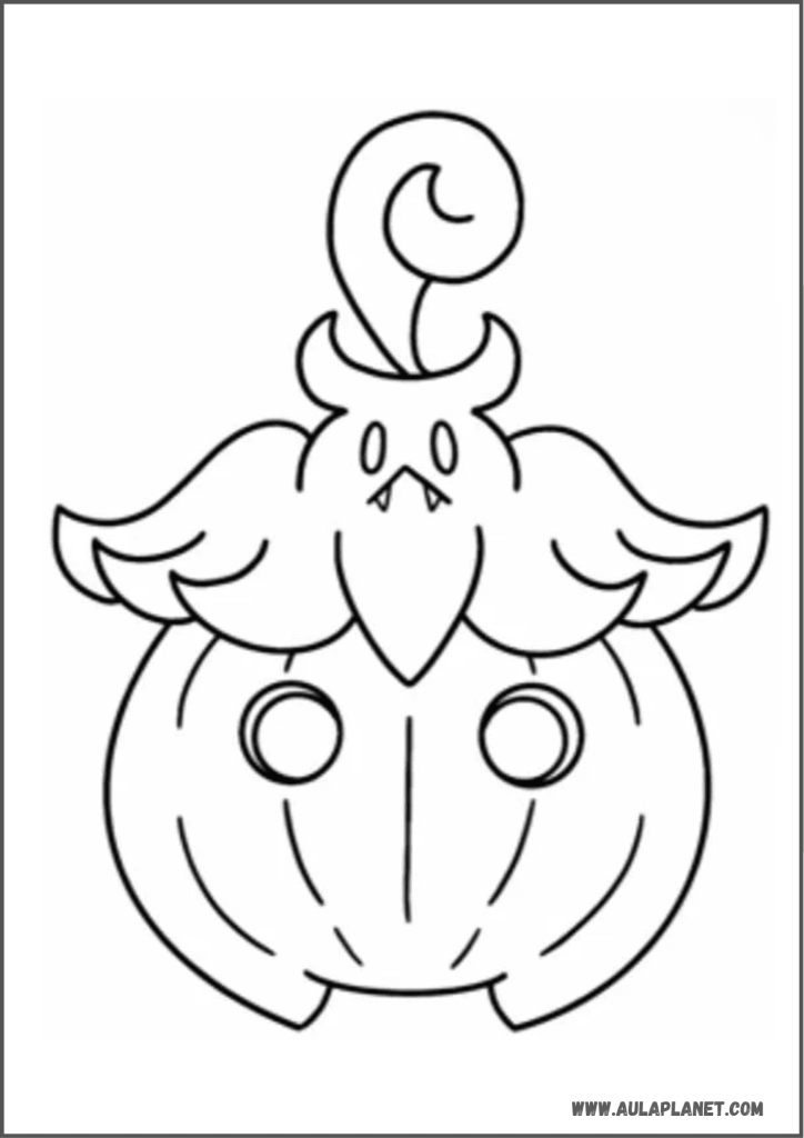 Como dibujar a Pumpkaboo de Pokemon paso 4