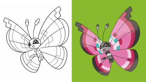 Dibujos de Vivillon para colorear