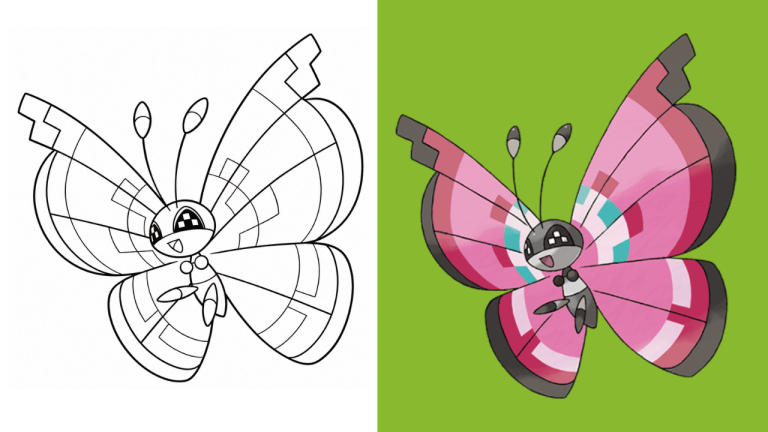 Dibujos de Vivillon para Colorear