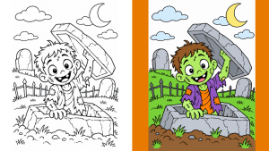 Dibujos de Zombis para Colorear