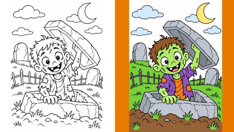 Dibujos de Zombis para Colorear