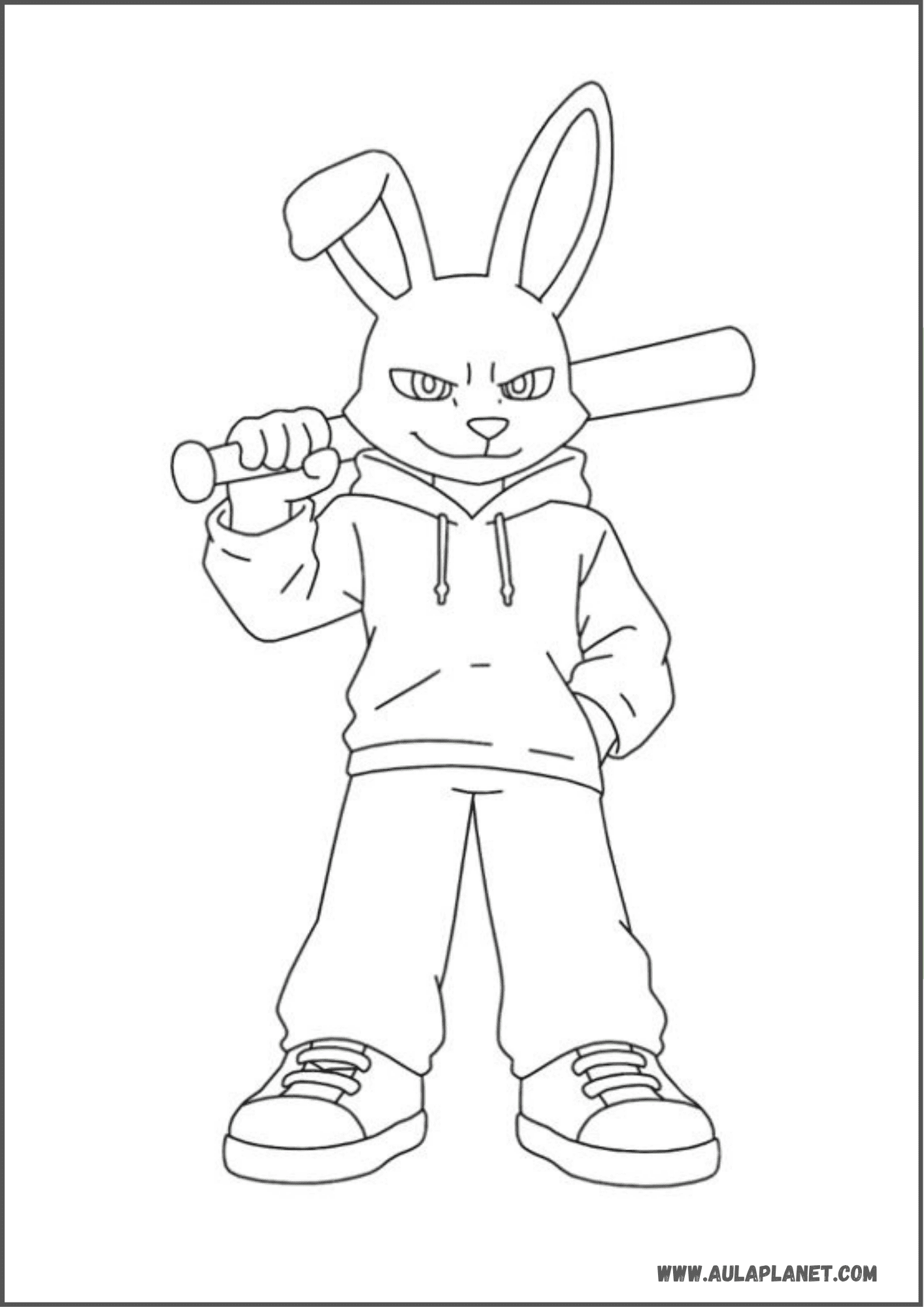 Paso 4 para dibujar a Ben de Roba un Huevo: dibujo completo con pantalones y zapatillas