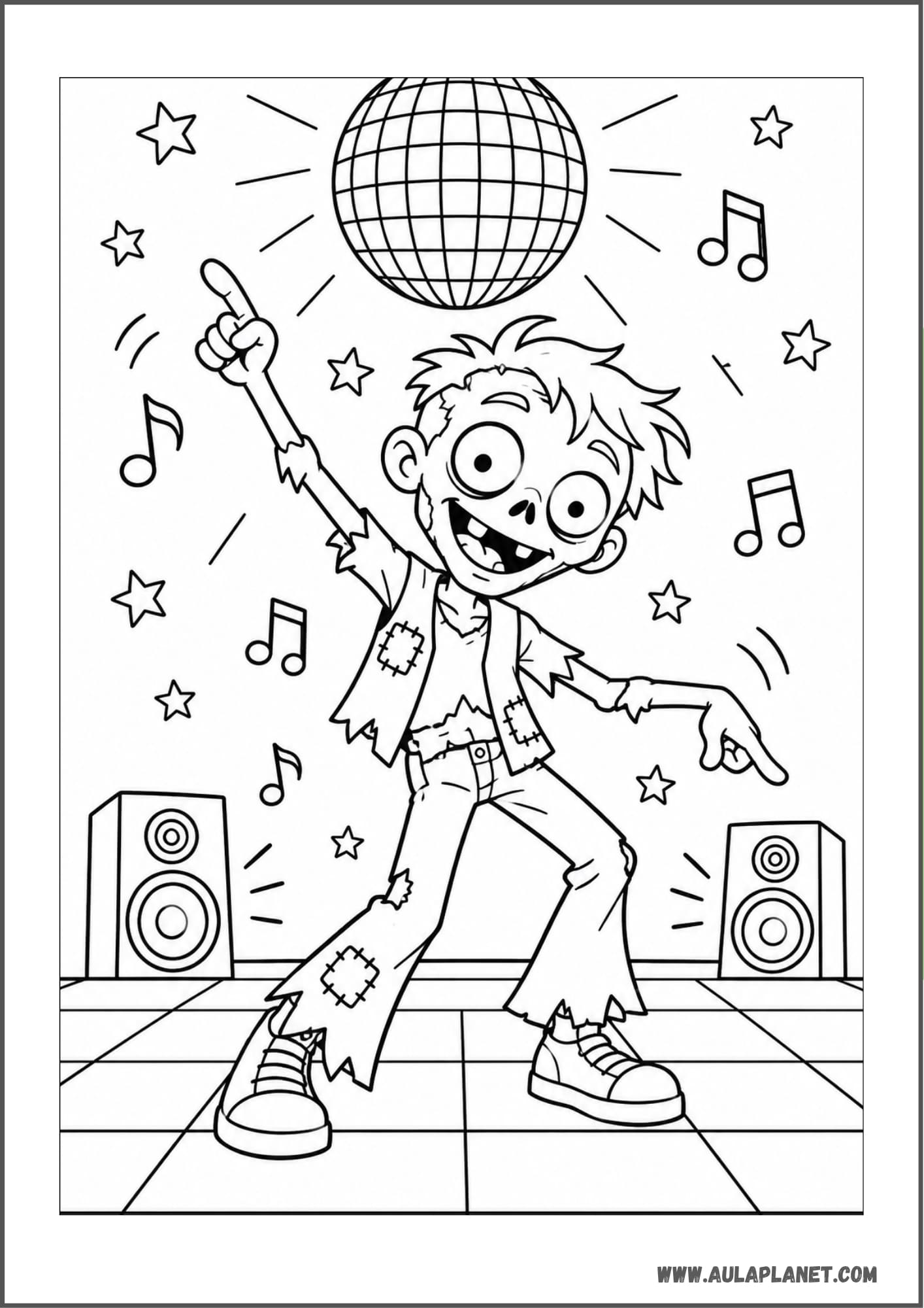 Zombi bailando en la discoteca