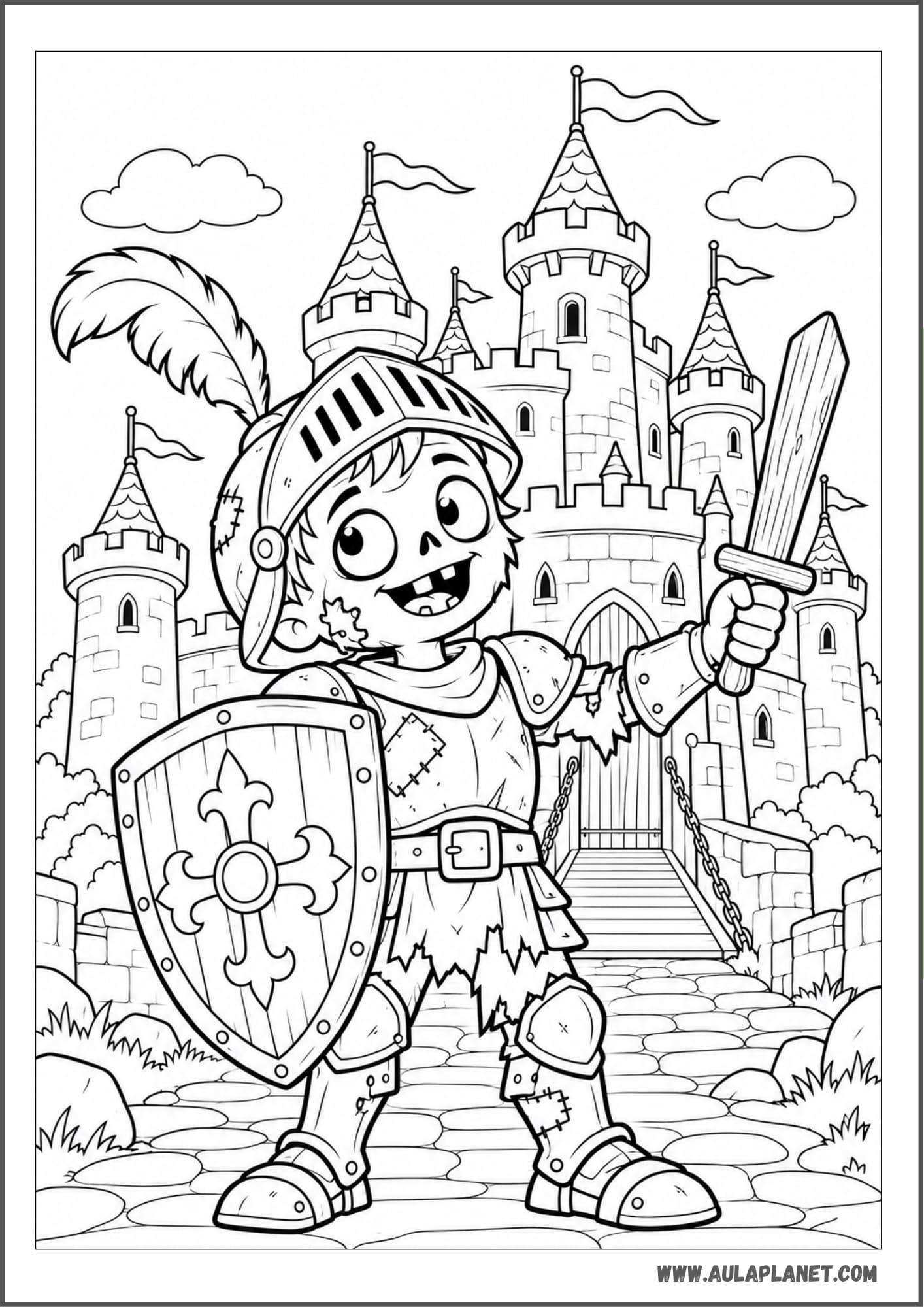 Zombi caballero medieval