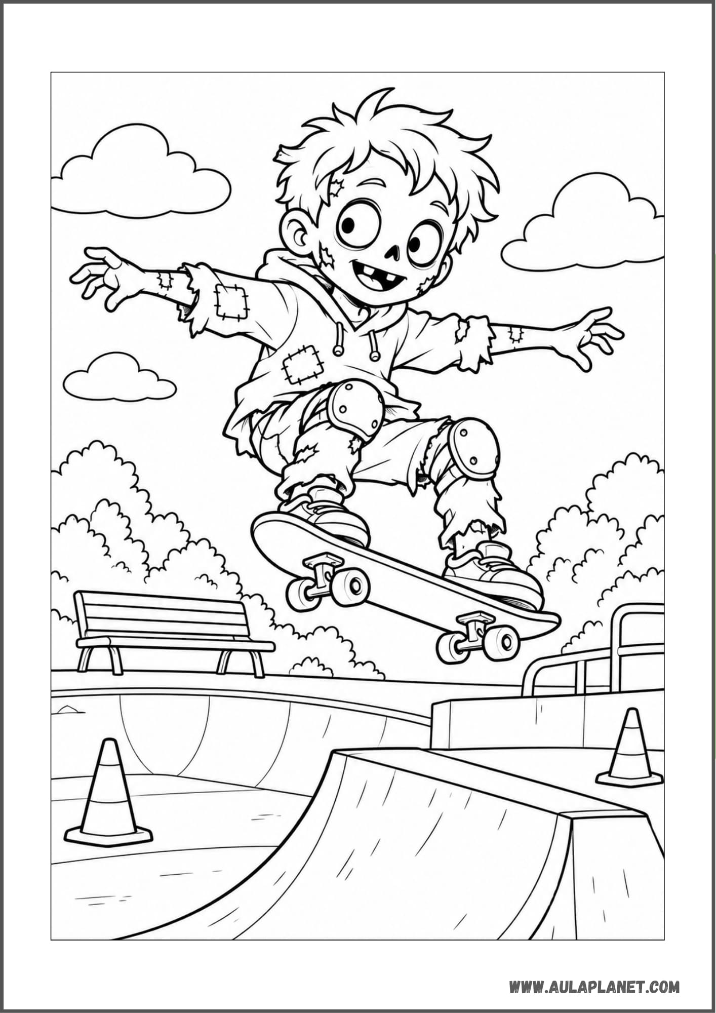 Zombi patinando